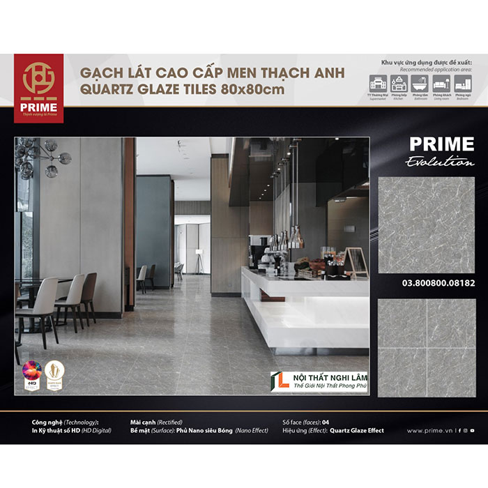 Gạch Prime QUARTZ Glaze 80x80 NY08182